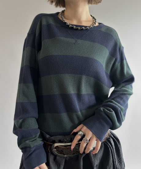 【USED】 GAP Striped Thermal L/S Tee / 261003-012