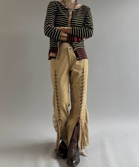 【RE;CIRCLE】 RE Lace-up Cords Pants / 261008-017