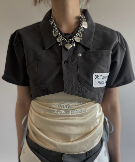 【Chinatsu Aoyama】 RE Makers Shirt Charcoal / 260813-029