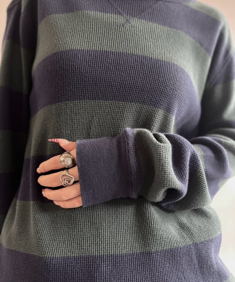【USED】 GAP Striped Thermal L/S Tee / 261003-012