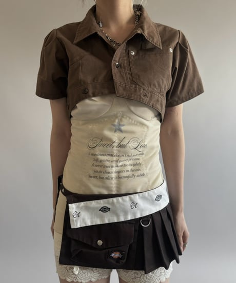 【Chinatsu Aoyama】 RE Makers Shirt Brown / 260813-026