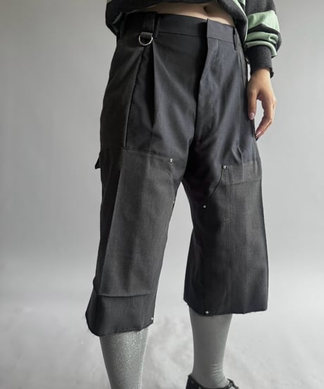 【Chinatsu Aoyama】 Re Suit Double Knee Shorts / 260921-003