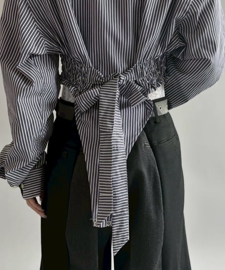 【RE;CIRCLE】RE Leotard Stripe Shirt / 260713-003
