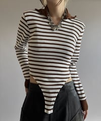【RE;CIRCLE】 RE Rib Knit Leotard Top /261001-021