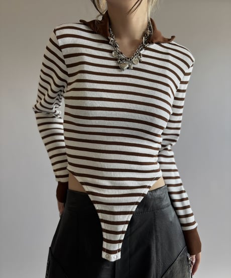 【RE;CIRCLE】 RE Rib Knit Leotard Top /261001-021