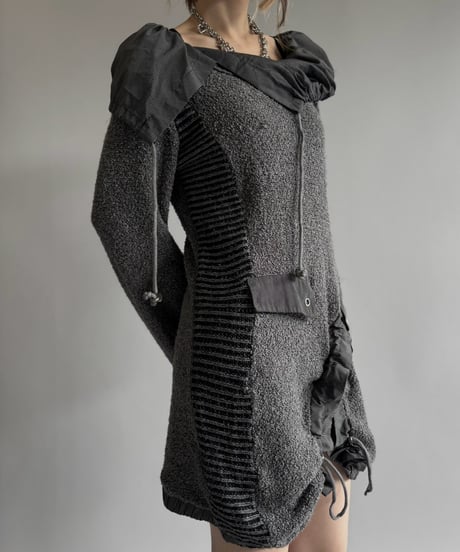 【USED】 Design Boucle Knit Dress / 260919-020