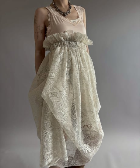 【RE;CIRCLE】RE Crochet Camisole＋Lace One-Piece / 260709-006