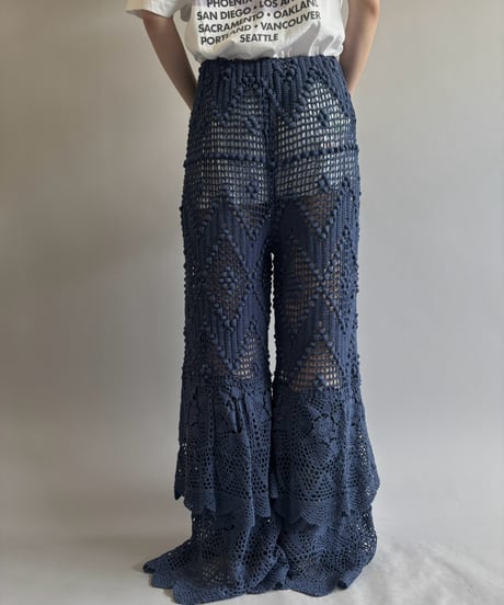 【RE;CIRCLE】  RE Crochet Tiered Pants/ 260810-040