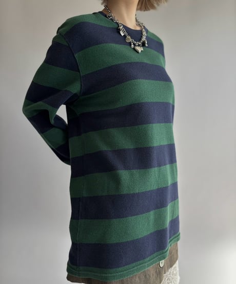 【USED】 Polo Ralph Lauren Striped Thermal L/S Tee / 261017-016