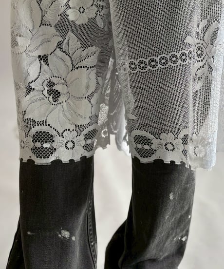 【RE;CIRCLE】 RE Crochet Lace Wide Half Pants / 260709-009