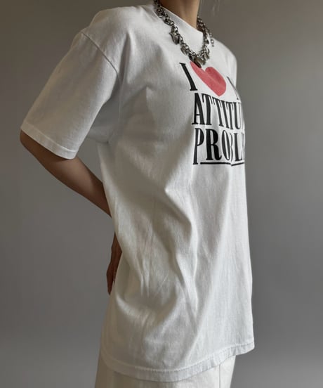 【USED】Made in USA 80~90's I ♡ MY ATTITUDE T-Shirt / 260801-020