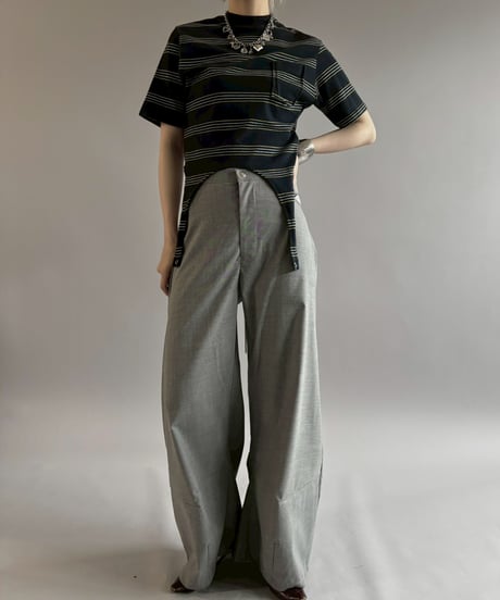 【RE;CIRCLE】RE Multi Border Leotard Top / 260713-001