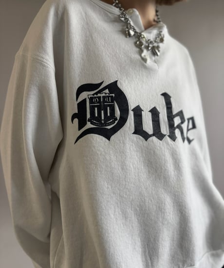 【USED】 Made in USA 90's DUKE Henry Neck Sweat  / 261031-025