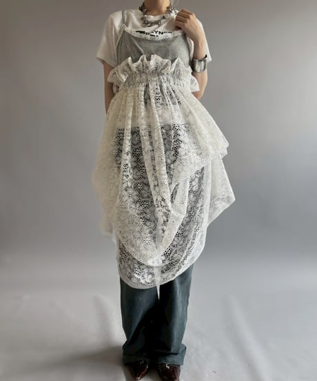【RE;CIRCLE】RE Crochet Camisole＋Lace One-Piece / 260709-007