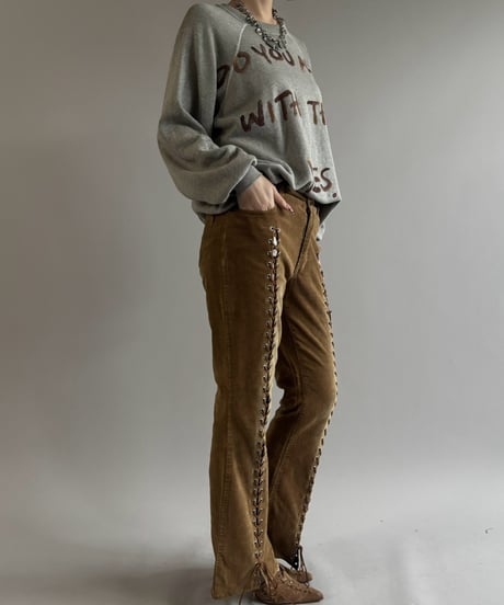 【RE;CIRCLE】 RE Lace-up Cords Pants / 261008-019