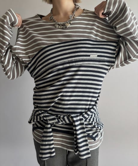 【Chinatsu Aoyama】 Patchwork Border Top  /  2601022-033