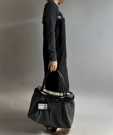 【Chinatsu Aoyama】 Suit Patchwork Camisole Long One-Piece /  2601022-042