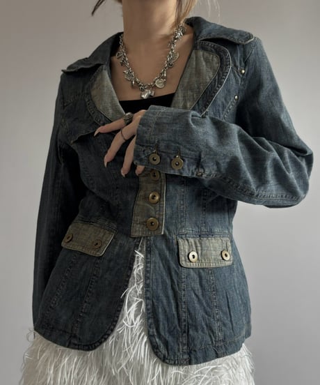 【USED】 Salt & Pepper Design Denim Jacket/ 260919-015