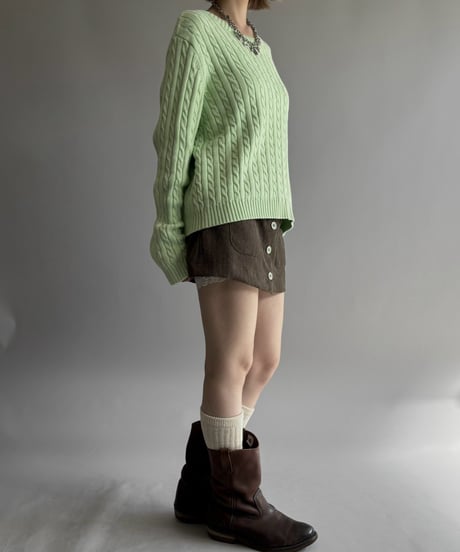 【USED】 Lauren Ralph Lauren Cable Cotton Knit  / 261017-015