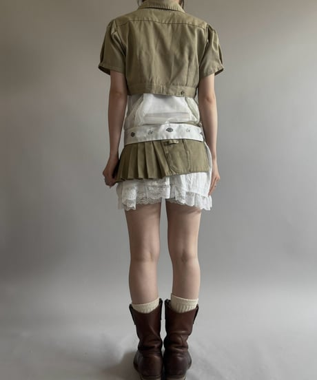 【Chinatsu Aoyama】 RE Makers Shirt Khaki / 260813-017