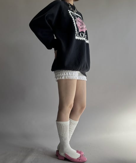 【USED】 80's Fruit Of The Room Stamp Print Sweat / 261024-022