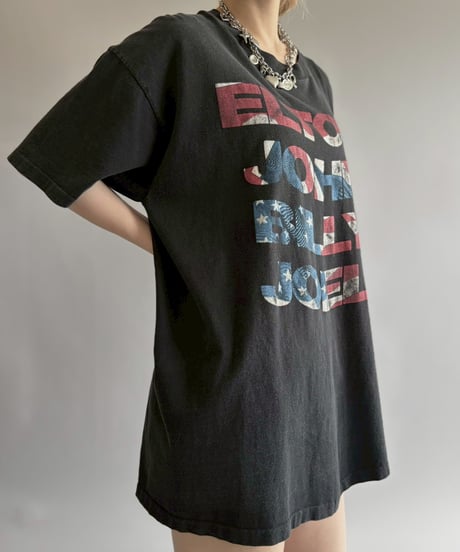【USED】 90's ELTON JOHN BILLY JOEL T-Shirt/ 260718-019