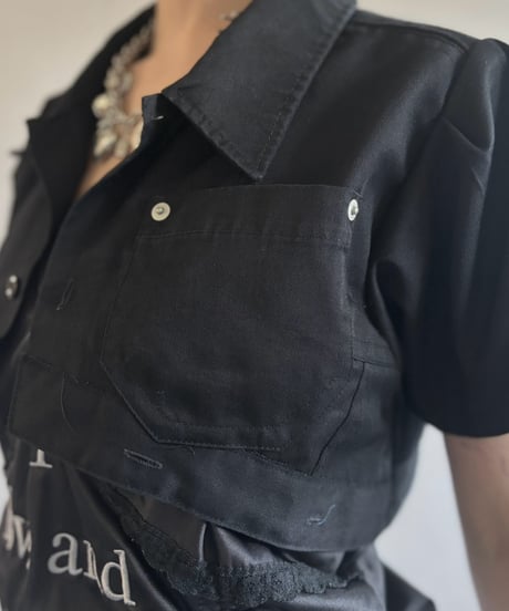 【Chinatsu Aoyama】 RE Makers Shirt Black / 260813-040