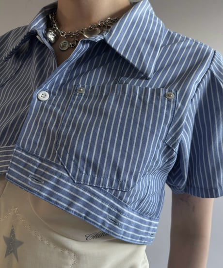 【Chinatsu Aoyama】 RE Makers Shirt Stripe / 260813-030