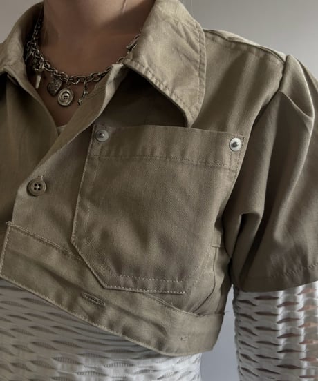 【Chinatsu Aoyama】 RE Makers Shirt Khaki / 260813-021