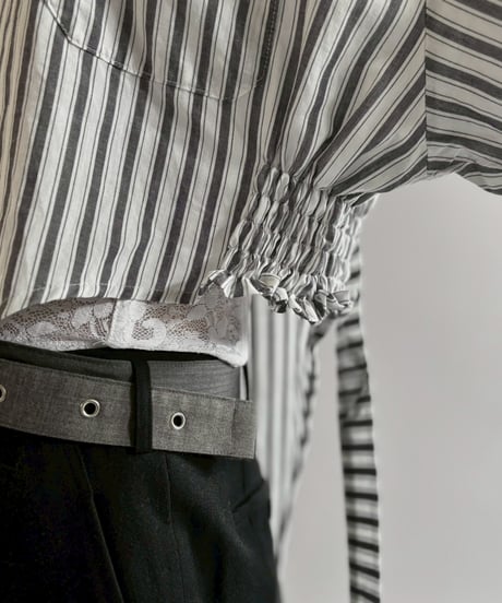 【RE;CIRCLE】RE Leotard Stripe Shirt / 260713-005