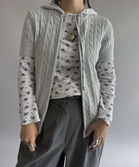 【USED】 Lauren Active S/S Lame Knit Zip Parka / 260905-022