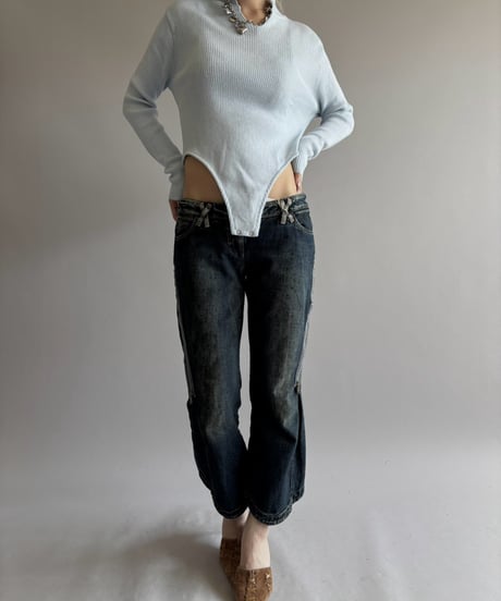 【RE;CIRCLE】 RE Rib Knit Leotard Top /261001-016