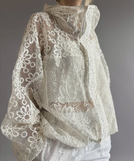 【RE;CIRCLE】RE Crochet  Hooded Blouson / 260709-016