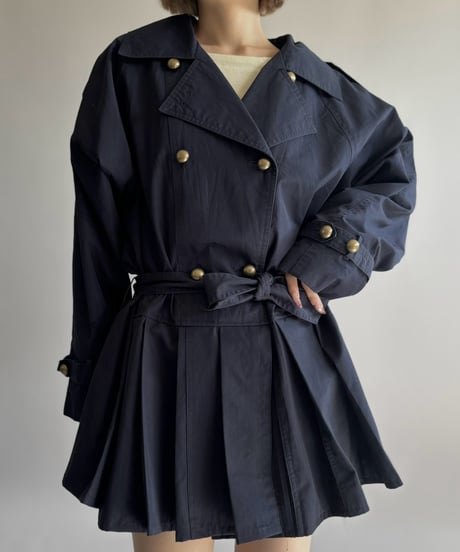 【RE;CIRCLE】 RE Pleated Hem Trench Coat  / 261019-026