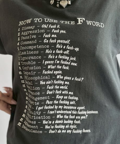 【USED】 Made in USA  Fuck Word T-Shirt/ 260711-003