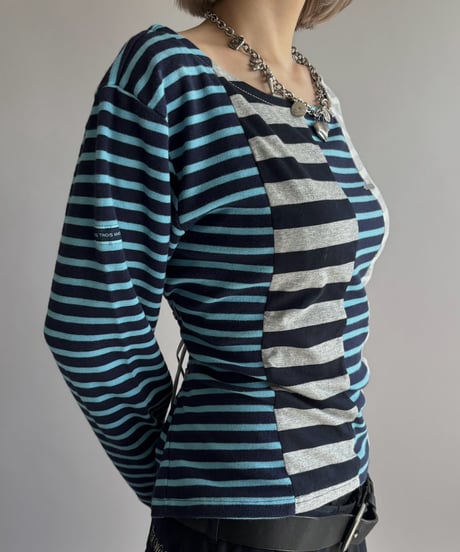 【Chinatsu Aoyama】 Patchwork Border Top  /  2601022-003