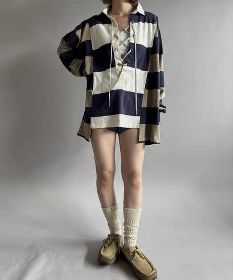 【RE;CIRCLE】 RE Lace-Up Rugger Shirt  /261015-012