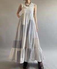 【RE;CIRCLE】  RE Patchwork Stripe Camisole One-Piece / 260810-025
