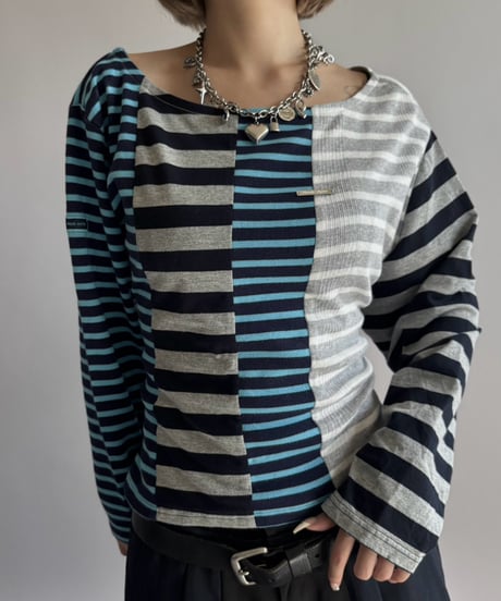 【Chinatsu Aoyama】 Patchwork Border Top  /  2601022-003