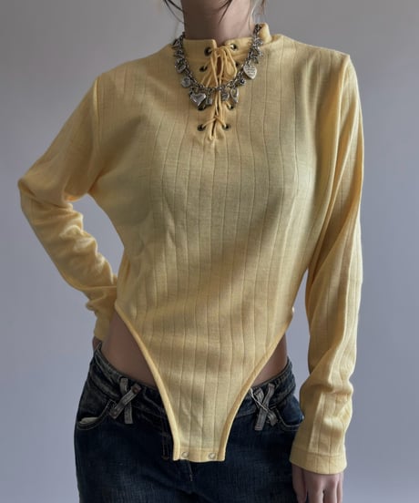 【RE;CIRCLE】 RE Rib Knit Leotard Top /261001-015