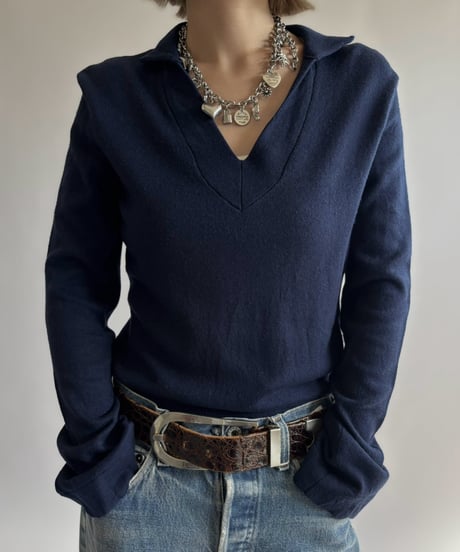【USED】 Lauren Ralph Lauren Skipper V-Neck Knit  / 261017-021