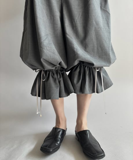 【Chinatsu Aoyama】 Suit Frill Wide Pants  /  2601022-039