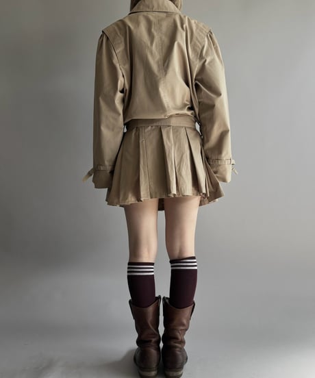 【RE;CIRCLE】 RE Pleated Hem Trench Coat  / 261019-028
