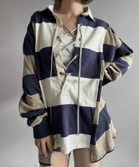 【RE;CIRCLE】 RE Lace-Up Rugger Shirt  /261015-012