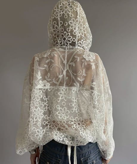 【RE;CIRCLE】RE Crochet  Hooded Blouson / 260709-014
