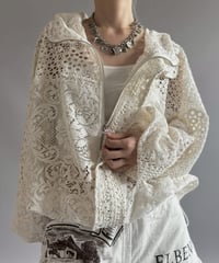 【RE;CIRCLE】RE Crochet  Hooded Blouson / 260709-015