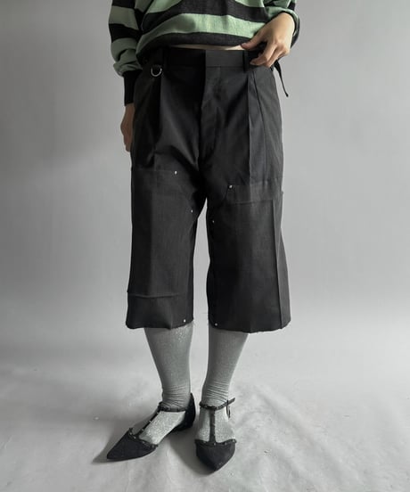 【Chinatsu Aoyama】 Re Suit Double Knee Shorts / 260921-003