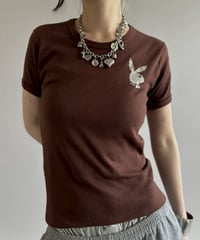 【USED】 Made in USA 70~80's Playboy Logo Print T-Shirt/ 260725-001