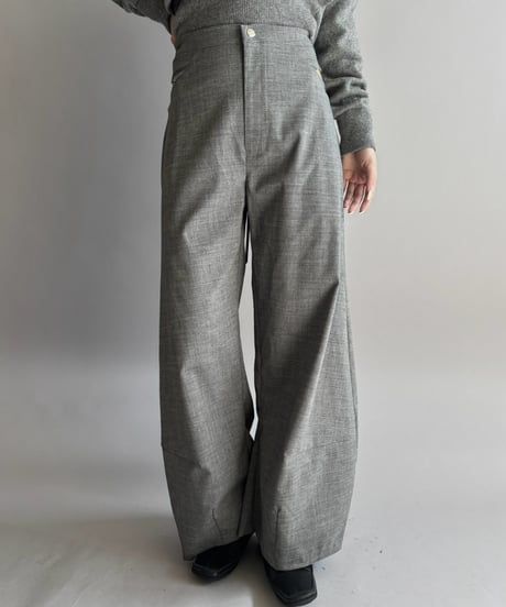 【Chinatsu Aoyama】 Suit Barrel Leg Pants  /  2601022-037