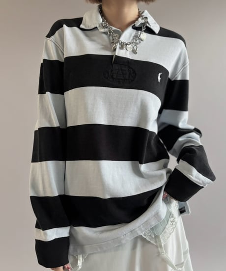 【USED】 90's Polo Ralph Lauren Striped Rugby Shirt / 261003-019